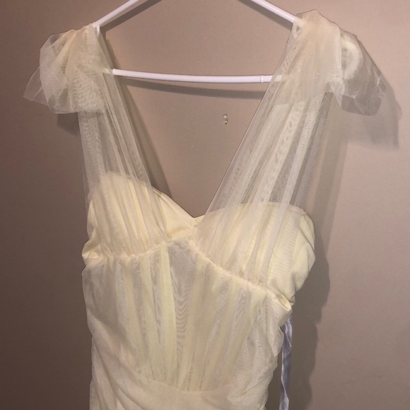 Missguided Tie Shoulder Mesh Corset Mini Dress - Picture 2 of 4